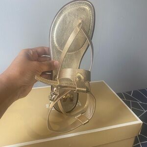 Michael Kors Gold Sandals Elegant Design